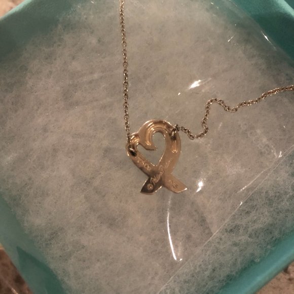Tiffany & Company Paloma Picasso Loving Heart Sterling Silver Necklace 16” - Picture 2 of 5